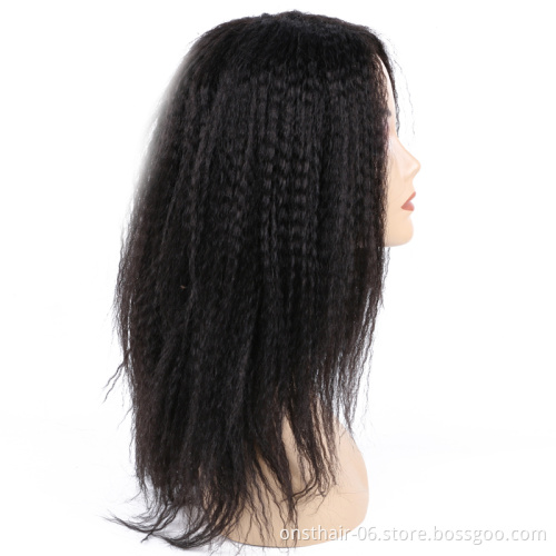 Onst Long Ombre Kinky Curly Afro Hair Extension Wigs Ombre Synthetic Wig For Black Women Medium Part Natural Female Wigs